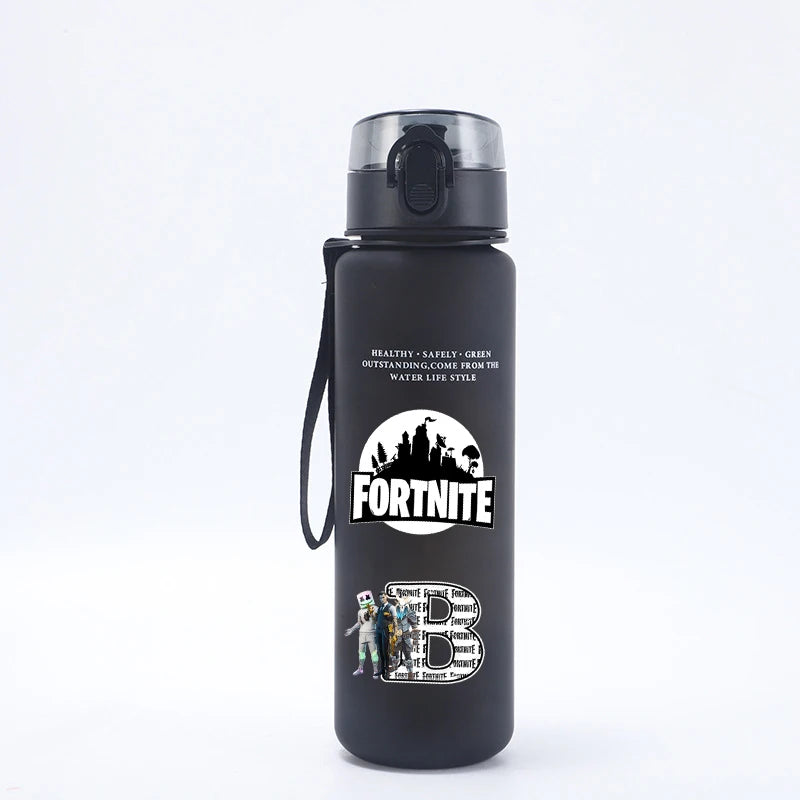 650ml Fortnites Drinking Water Cup Anime Portable Children's Cute Letter A-Z Outdoor Sports Large Capacity Water Bottle Gift New