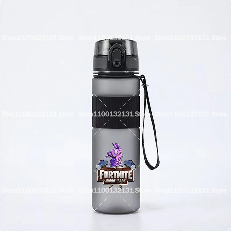 550ml Fortnites Frosted Kettle Water Bottles Anime Fortress Night Large Drinking Straw Cups Portable Kids Outdoor Office Bottle