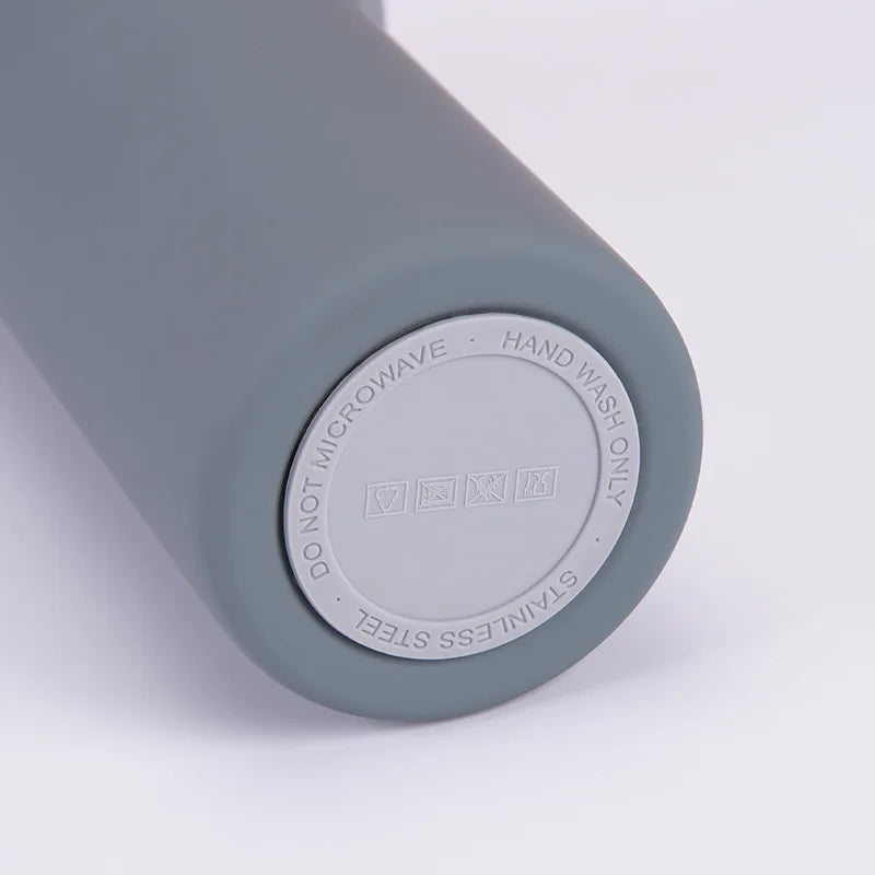 Insulated Water Bottle 500ml Custom Text/Logo - 304 Steel, 24H Cold, Office & Gym Essentials