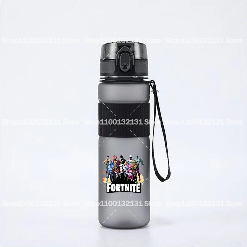 550ml Fortnites Frosted Kettle Water Bottles Anime Fortress Night Large Drinking Straw Cups Portable Kids Outdoor Office Bottle