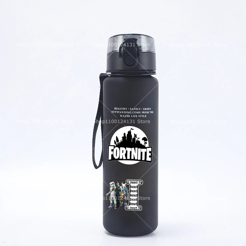 650ml Fortnites Drinking Water Cup Anime Portable Children's Cute Letter A-Z Outdoor Sports Large Capacity Water Bottle Gift New