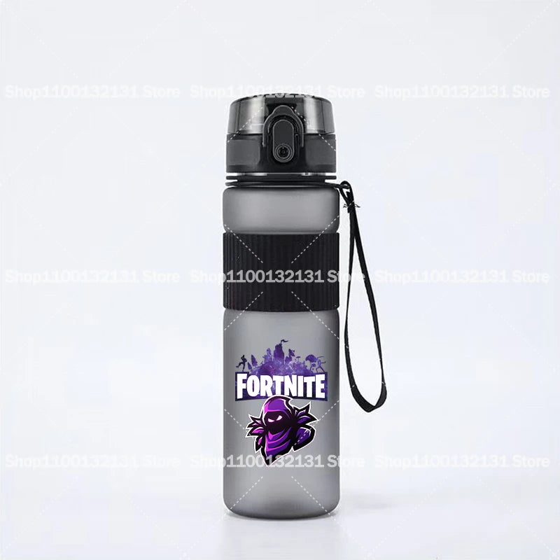 550ml Fortnites Frosted Kettle Water Bottles Anime Fortress Night Large Drinking Straw Cups Portable Kids Outdoor Office Bottle