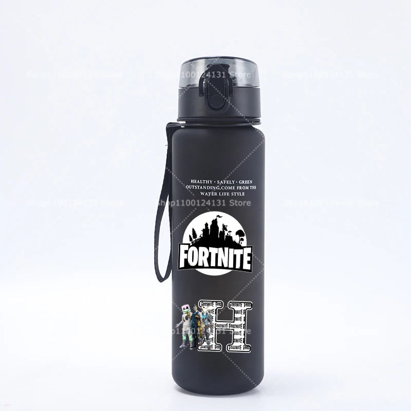 650ml Fortnites Drinking Water Cup Anime Portable Children's Cute Letter A-Z Outdoor Sports Large Capacity Water Bottle Gift New