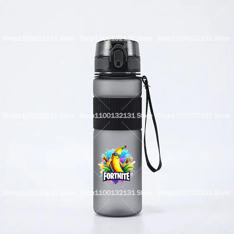 550ml Fortnites Frosted Kettle Water Bottles Anime Fortress Night Large Drinking Straw Cups Portable Kids Outdoor Office Bottle