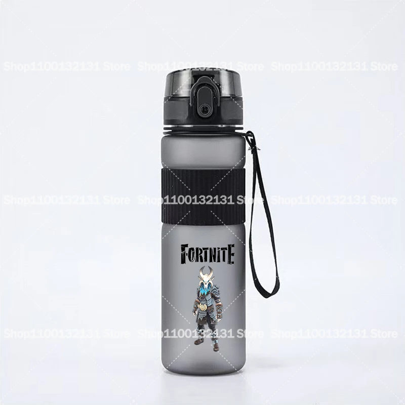 550ml Fortnites Frosted Kettle Water Bottles Anime Fortress Night Large Drinking Straw Cups Portable Kids Outdoor Office Bottle