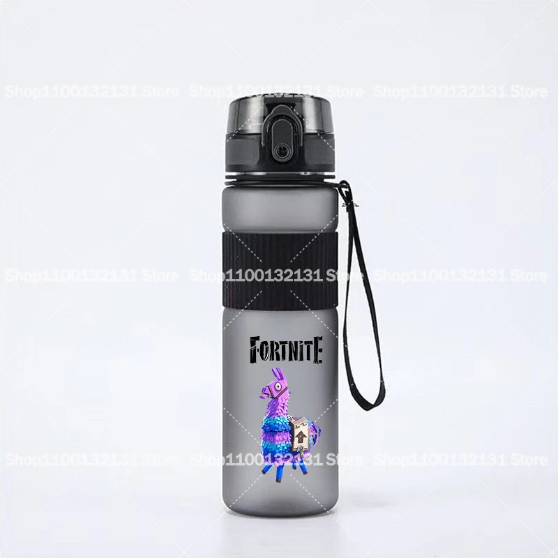 550ml Fortnites Frosted Kettle Water Bottles Anime Fortress Night Large Drinking Straw Cups Portable Kids Outdoor Office Bottle