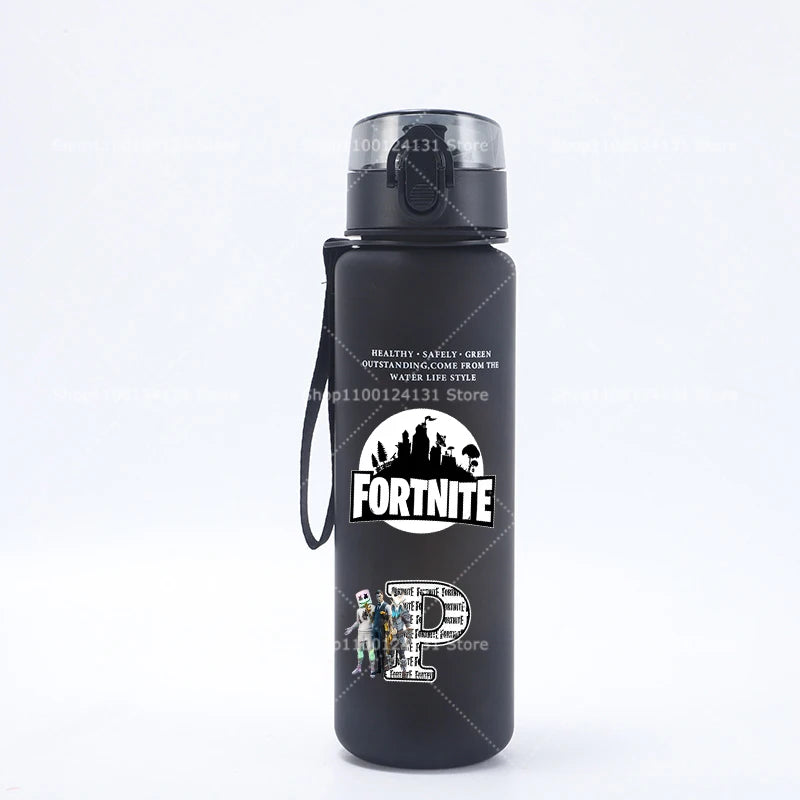 650ml Fortnites Drinking Water Cup Anime Portable Children's Cute Letter A-Z Outdoor Sports Large Capacity Water Bottle Gift New