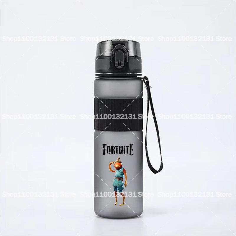 550ml Fortnites Frosted Kettle Water Bottles Anime Fortress Night Large Drinking Straw Cups Portable Kids Outdoor Office Bottle