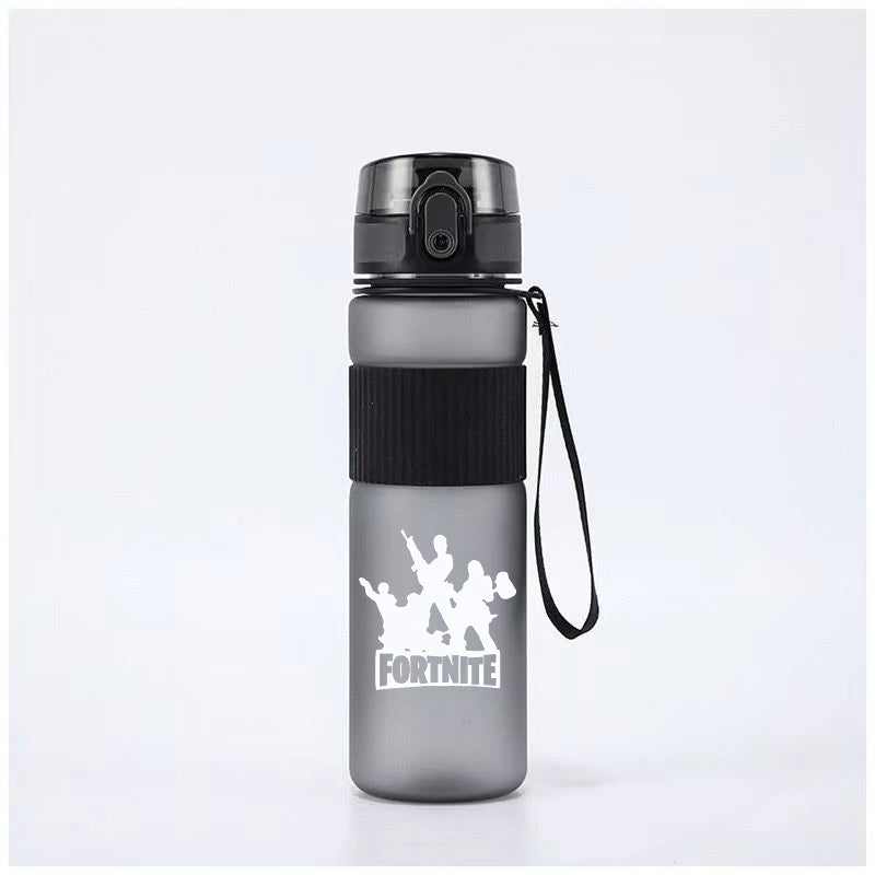 550ml Fortnites Frosted Kettle Water Bottles Anime Fortress Night Large Drinking Straw Cups Portable Kids Outdoor Office Bottle