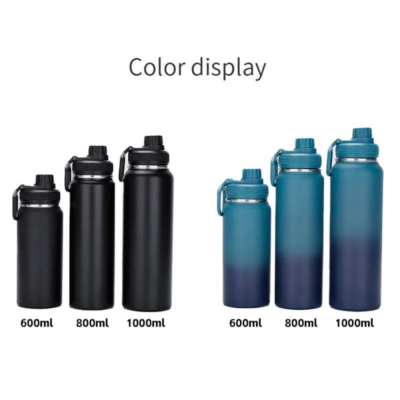 Custom Name 600/800/1000ml Insulated Double Layer Stainless Steel Thermal Water Bottle Personalized Gift