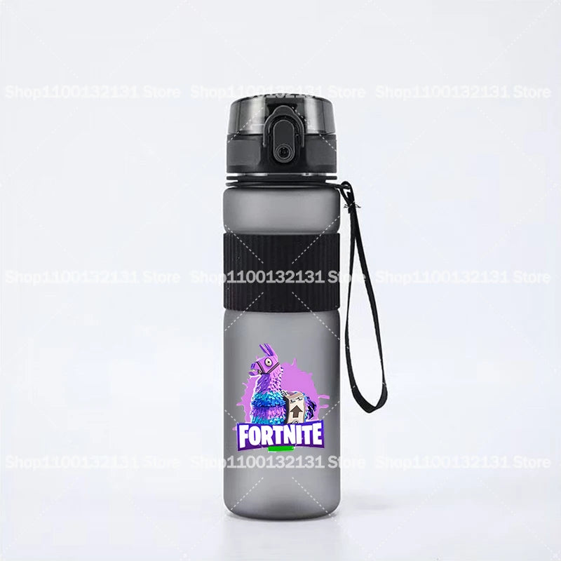 550ml Fortnites Frosted Kettle Water Bottles Anime Fortress Night Large Drinking Straw Cups Portable Kids Outdoor Office Bottle