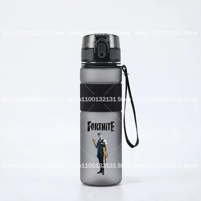 550ml Fortnites Frosted Kettle Water Bottles Anime Fortress Night Large Drinking Straw Cups Portable Kids Outdoor Office Bottle