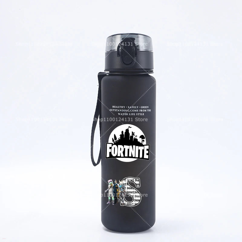 650ml Fortnites Drinking Water Cup Anime Portable Children's Cute Letter A-Z Outdoor Sports Large Capacity Water Bottle Gift New