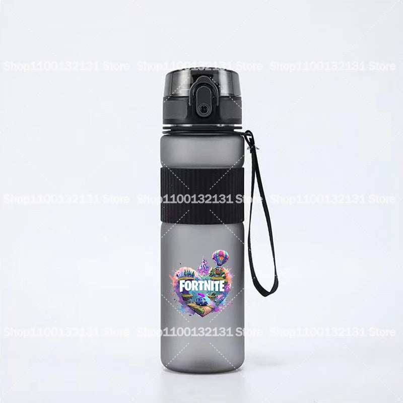 550ml Fortnites Frosted Kettle Water Bottles Anime Fortress Night Large Drinking Straw Cups Portable Kids Outdoor Office Bottle