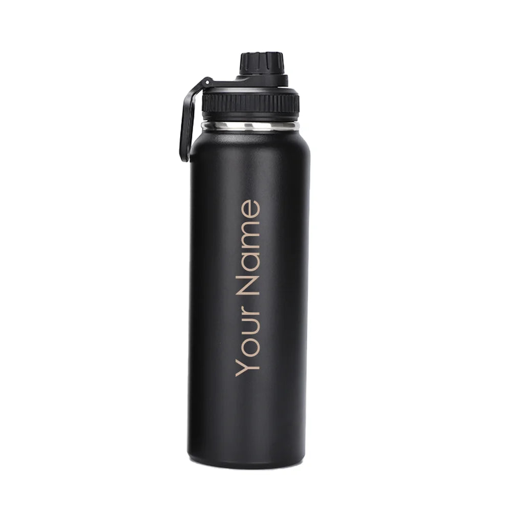 Custom Name 600/800/1000ml Insulated Double Layer Stainless Steel Thermal Water Bottle Personalized Gift