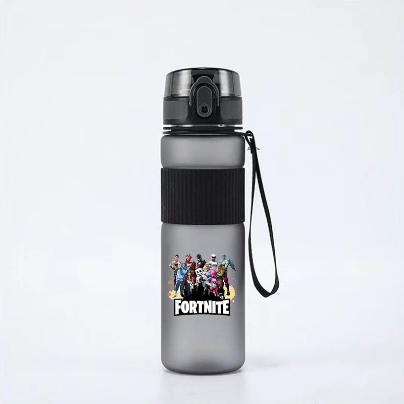 550ml Fortnites Frosted Kettle Water Bottles Anime Fortress Night Large Drinking Straw Cups Portable Kids Outdoor Office Bottle