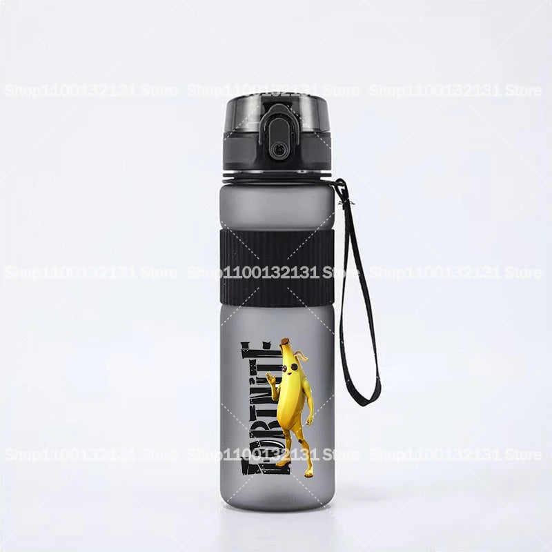 550ml Fortnites Frosted Kettle Water Bottles Anime Fortress Night Large Drinking Straw Cups Portable Kids Outdoor Office Bottle