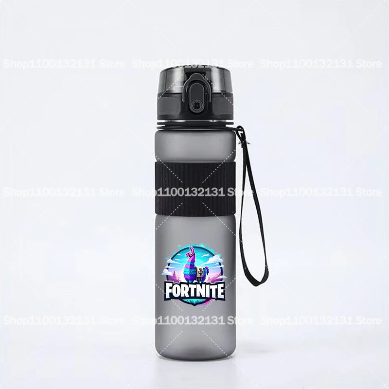 550ml Fortnites Frosted Kettle Water Bottles Anime Fortress Night Large Drinking Straw Cups Portable Kids Outdoor Office Bottle