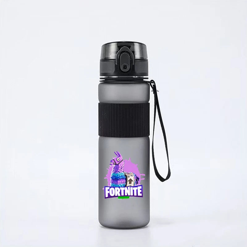 550ml Fortnites Frosted Kettle Water Bottles Anime Fortress Night Large Drinking Straw Cups Portable Kids Outdoor Office Bottle