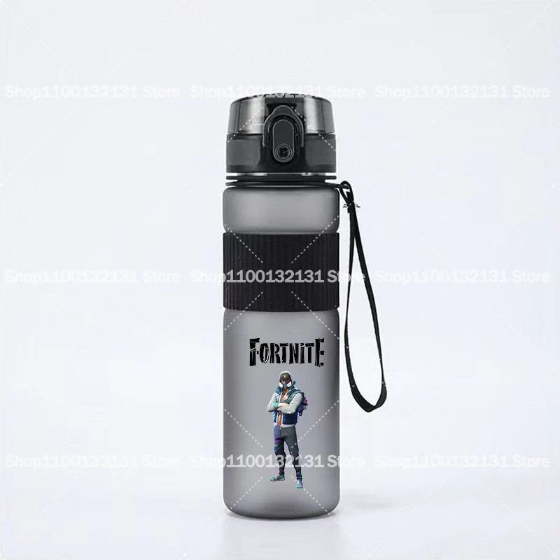 550ml Fortnites Frosted Kettle Water Bottles Anime Fortress Night Large Drinking Straw Cups Portable Kids Outdoor Office Bottle