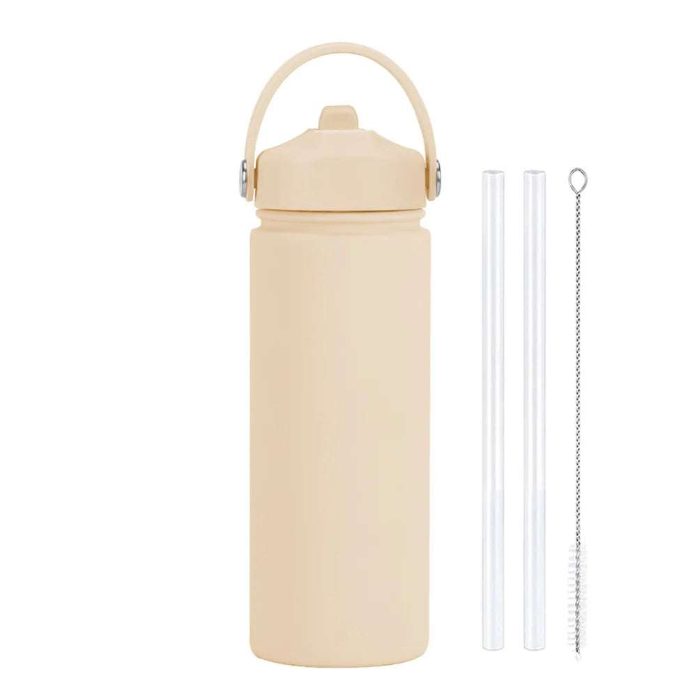 Insulated Water Bottle 500ml Custom Text/Logo - 304 Steel, 24H Cold, Office & Gym Essentials