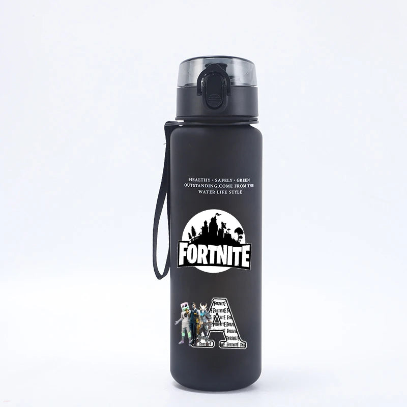 650ml Fortnites Drinking Water Cup Anime Portable Children's Cute Letter A-Z Outdoor Sports Large Capacity Water Bottle Gift New